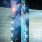 A large fire in the Short Stay Facilty apartment building on Maarten Harpertsz Trompweg in Dordrecht, 5 February 2024