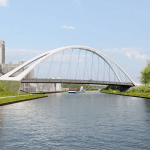 Artist rendering of the the Nettelhorster Bridge on the Goorseweg (N346) over the Twente Canal in Lochem