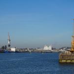 View from the Botlek at the port of Rotterdam, 27 January 2024