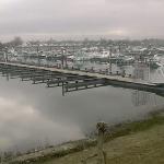 A cloudy morning at the Roermond City Marina in Limburg, 4 March 2024