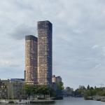 Renderings of the two residential towers of The Grace complex in The Hague