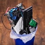 Hardware Equipment In Dustbin. 