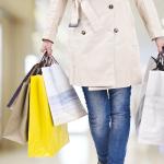 Woman on a shopping spree