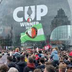 Rotterdam celebrates Feyenoord's KNVB Cup win on the Binnenrotte, 22 April 2024