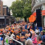 The King's Day crowd gathers ahead of King Willem-Alexander's visit to Emmen, Drenthe. 27 April 2024