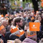 The King's Day crowd gathers ahead of King Willem-Alexander's visit to Emmen, Drenthe. 27 April 2024