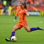 Lieke Martens playing for the Netherlands against Norway at Euro 2017 in Utrecht, the Netherlands.