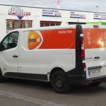 A PostNL delivery vehicle on the streets of Ans, in Liège, Belgium. 27 April 2018