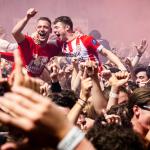 PSV fans celebrate their team's national championship, 5 May 2024