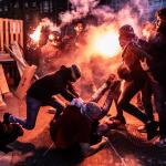 Violence erupts at the University of Amsterdam after a group of men attacked a group of pro-Palestinian demonstrators. 6 May 2024