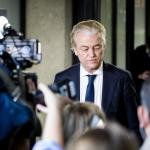 Geert Wilders speaks to the press before the last day of Cabinet formation talks between PVV, VVD, NSC, and BBB. 15 May 2024