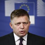 Slovakian Prime Minister Robert Fico at the EU Commission headquarters in Brussels, Belgium on Jul. 27, 2017