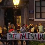 Gaza support protest at Amsterdam University, 7 May 2024