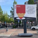 A billboard reminding Amsterdam residents to vote in the European Parliament election and a city referendum on green space on 6 June 2024. Photo taken in Amsterdam Oost on 6 May 2024