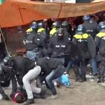 Police break up a pro-Palestinian demonstration that occupied several city center buildings at the University of Amsterdam. 8 May 2024