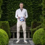 Robin van Persie holding an SC Heerenveen football, May 2024