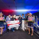 A photo from the auction of the first keg of herring in Scheveningen, June 18, 2024.