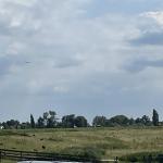 Boeing 777 spotted in Broek in Waterland, Noord-Holland, on its way back to Schiphol Airport.