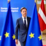 Outgoing Prime Minister Mark Rutte arrives at the European Union's informal leaders' meeting in Brussels, 17 June 2024