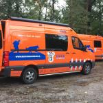 Vehicles of the Dutch rescue dog foundation Stichting Reddingshonden RHWW 