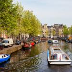 Boats on an Amsterdam canal