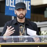 Eminem, Marshall Bruce Mathers III at the 50 Cent Star Ceremony on the Hollywood Walk of Fame on January 30, 2019 in Los Angeles