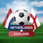 Netherlands vs England national teams football match competition concept