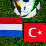 DORTMUND, GERMANY, 2 JULY 2024: Netherland vs Turkey Quarter final of Euro 2024. European Football Championship playoffs and official ball 2024 Adidas EURO24 on green grass