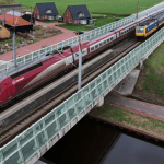 Eurostar and NS trains on the high-speed line