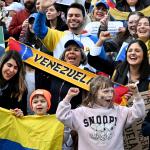 Members of the Venezuelan community protest the recent election results in Venezuela during a rally in Melbourne on August 17, 2024.