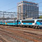 Dinner Train near Amsterdam Centraal Station.