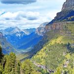 Beautiful nature landscape of mountains, valleys, lakes and water fall in Ordesa national park, Pyrenees, Spain