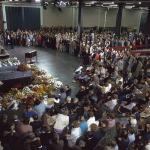 The memorial for the IKON journalists ambushed and murderd in El Salvador on 17 March 1982, held in the NOS decor hall in Hilversum on 27 March 1982