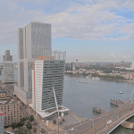 Blue sky peeking through the clouds in rotterdam, 7 August 2024