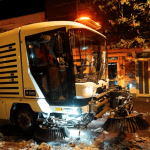 Cleaning crews cleaning up the aftermath of the Dutch Grand Prix in Zandvoort during the early hours of 26 August 2024