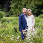 King Willem-Alexander and Queen Maxima in the garden of Huis ten Bosch palace, 7 June 2024