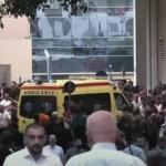 An ambulance arrives at the American University Medical Center in Beirut after pagers and walkie-talkies exploded in an apparent Israeli strike against Hezbollah. 18 September 2024