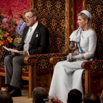 King Willem-Alexander and Queen Maxima during the King's Budget Day speech in the Koninklijke Schouwburg in The Hague, 17 September 2024