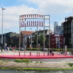 AIDS monument by Jean Michel Othoniel on De Ruijterkade in Amsterdam