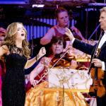 Emma Kok and André Rieu during a New Year's show in the Ziggo Dome in Amsterdam, 1 January 2024