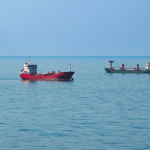 Tankers at sea