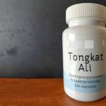 A jar of the herbal supplement Tongkat Ali.  