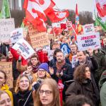 Thousands appear at protest in The Hague against broad higher education budget cuts. 25 November 2024