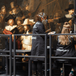 Operation Night Watch: Rijksmuseum conservators working on the Rembrandt van Rijn masterpice The Night Watch
