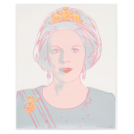 Queen Beatrix of the Netherlands, one of a series from Andy Warhol’s 1985 work, Reigning Queens