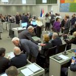 Members of the Eerste Kamer moments before voting to approve a controversial tax plan for 2025. 17 December 2024