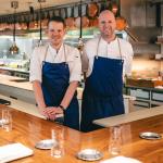 Chefs Max Natmessing (left) and Marco Prins (right) of Chef's Table At Brooklyn's Far
