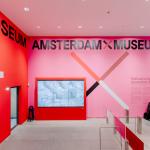 The entrance to the temporary Amsterdam Museum at the H'art Museum in 2022