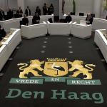 Members of The Hague City Council observe a moments silence for the victims of the explosion at the Tarwekamp, December 18, 2024.