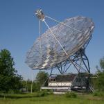 The Dwingeloo radio telescope, photographed on 9 May 2022